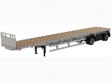 FLATBED TRAILER SILVER 53FT 91023